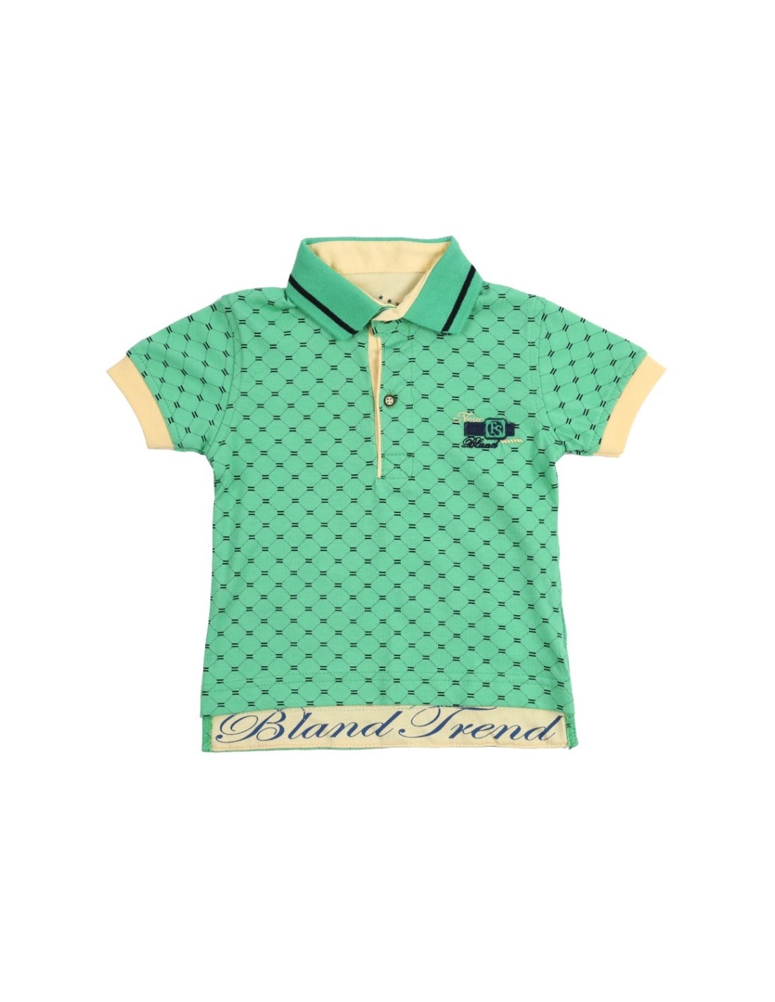 Green and yellow children\'s polo shirt NDZ7316 - Online store - Boutique